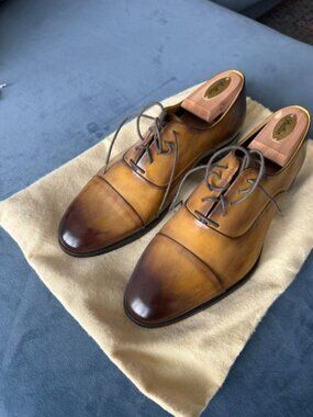 Ace Marks Griffin Cap Toe Oxford Bourbon Nicol Men's Leather Dress Shoes